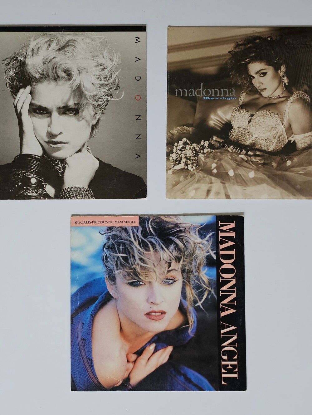 Vintage 80's Madonna Vinyl "Self-titled", "Like A Virgin", "Angel" 1st Pressings